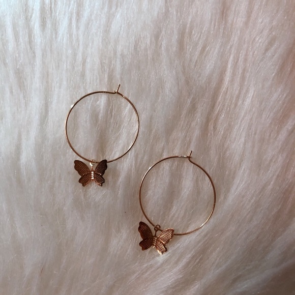 Gold Hoop Earrings - Picture 2 of 2